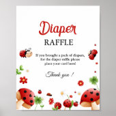 love bug insect Luier Raffle baby shower teken Poster (Voorkant)