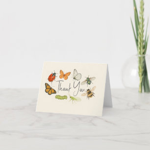 Love Bug Insects Baby shower Bedankkaart
