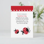 Love Bug Invitation Kaart (Staand voorkant)