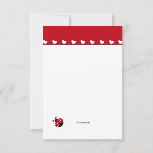 Love Bug Invitation Kaart (Achterkant)