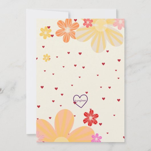 Love Bug is One, Love Bug Bash Birthday Kaart (Achterkant)