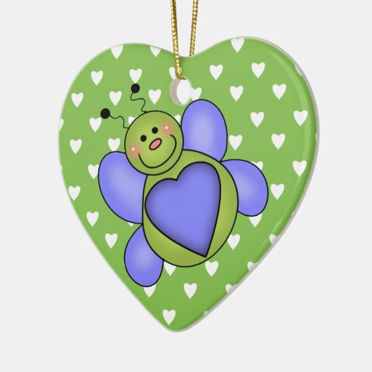 Love Bug Keramisch Ornament (Links)