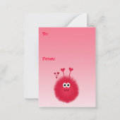 Love Bug Kinderen Valentijnsdag Kaarten Notitiekaartje (Achterkant)