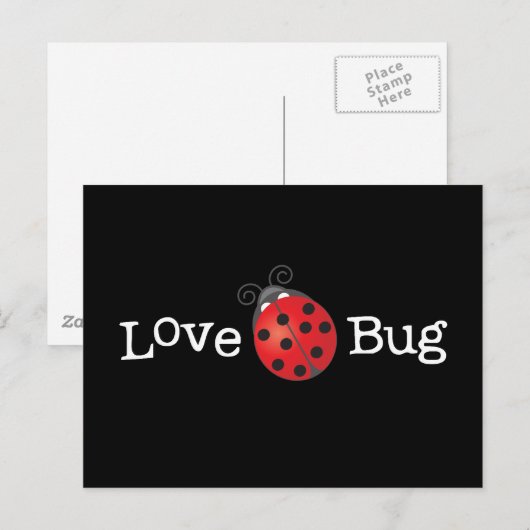 Love Bug - Ladybug Briefkaart (Voorkant / Achterkant)