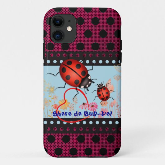 Love Bug Ladybug Case-Mate iPhone Case (Achterkant)