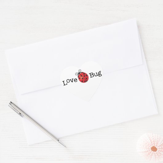 Love Bug - Ladybug Hart Sticker (Envelop)
