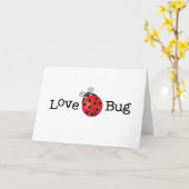 Love Bug - Ladybug Kaart (Gele Bloem)