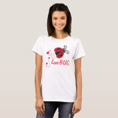 Love bug ladybug red t-shirt (Voorkant volledig)