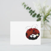 Love Bug Ladybug, Schattigee Cartoon Valentijn's D Feestdagenkaart (Staand voorkant)