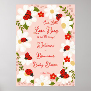 Love bug lieveheersbeestje baby shower welkomstbor poster