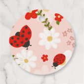 Love bug madeliefjes schattige lieveheersbeestje b bedankjes labels (Achterkant)