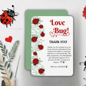Love Bug Minimalistisch Baby shower Bedankkaart