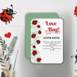 Love Bug Minimalistisch Baby shower Informatiekaartje