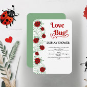 Love Bug Minimalistisch Baby shower Informatiekaartje