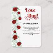 Love Bug Minimalistisch Baby shower Informatiekaartje (Voorkant)
