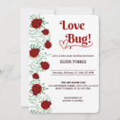 Love Bug Minimalistisch Baby shower Kaart (Voorkant)