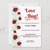 Love Bug Minimalistisch Baby shower Kaart (Voorkant)