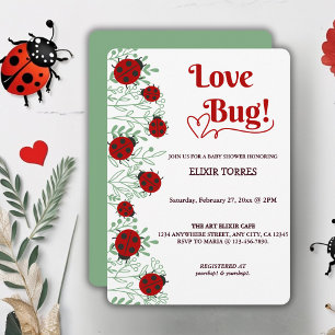 Love Bug Minimalistisch Baby shower Kaart