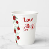 Love Bug Minimalistisch Baby shower Papieren Bekers (Achterkant)