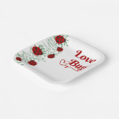 Love Bug Minimalistisch Baby shower Papieren Bordje (Gebogen)