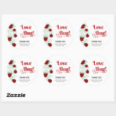Love Bug Minimalistisch Baby shower Ronde Sticker (Vel)