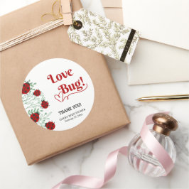 Love Bug Minimalistisch Baby shower Ronde Sticker