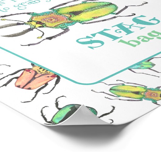 Love Bug Party Favor Dankuwel Poster (Hoek)