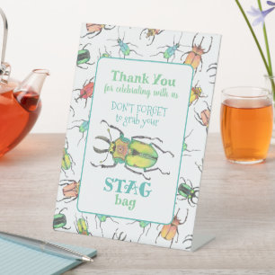 Love Bug Party Favor Dankuwel Reclamebord Met Voetstuk