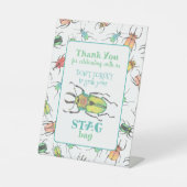 Love Bug Party Favor Dankuwel Reclamebord Met Voetstuk (Voorkant)