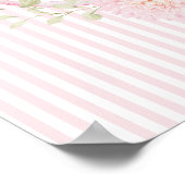 Love Bug Pink Bow Stripes Baby Shower Welcome Poster (Hoek)