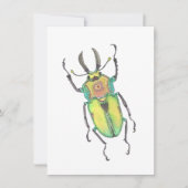 Love Bug Rainbow Stag Beetle Notitiekaartje (Voorkant)
