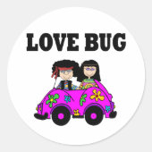 Love Bug Ronde Sticker (Voorkant)