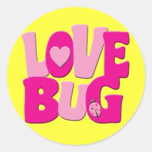 LOVE BUG RONDE STICKER