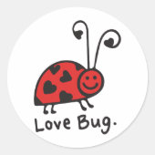Love Bug Ronde Sticker (Voorkant)