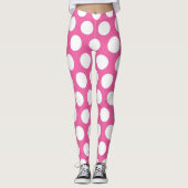 Love Bug Roze Grote Stip Leggings (Voorkant)