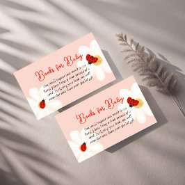 Love bug schattig lieveheersbeestje baby shower bo informatiekaartje