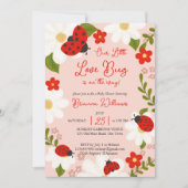 Love bug schattig lieveheersbeestje baby shower gr kaart (Voorkant)