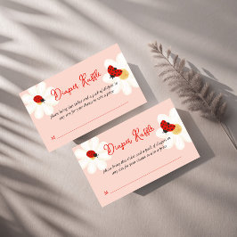 Love bug schattig lieveheersbeestje baby shower lu informatiekaartje