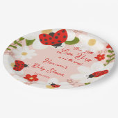 Love bug schattig lieveheersbeestje baby shower mo papieren bordje (Gekanteld)