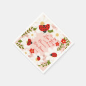 Love bug schattig lieveheersbeestje baby shower mo servet (Hoek)