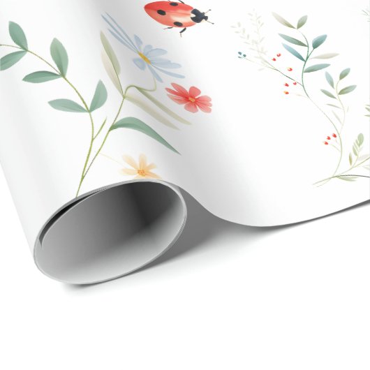 Love Bug Schattigee zomertuin Cadeaupapier (Rol Hoek)