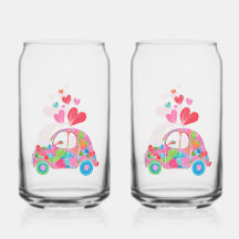 Love Bug Soda Glass