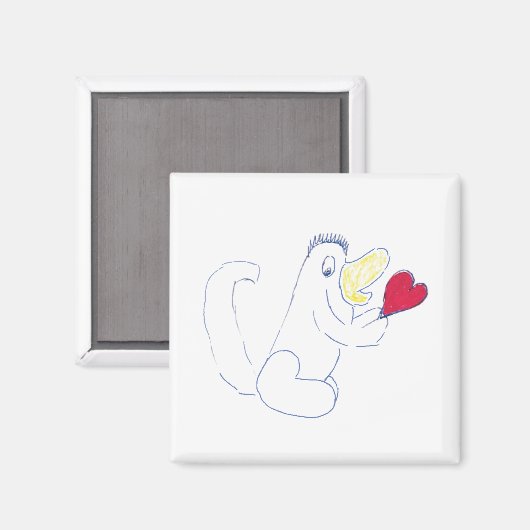 Love Bug Square Magnet (Voorkant / Achterkant)