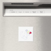 Love Bug Square Magnet (Insitu (Vaatwasser))
