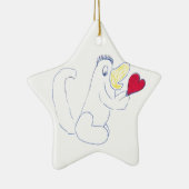 Love Bug Star Ceramic kerstversiering Keramisch Ornament (Rechts)