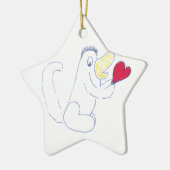 Love Bug Star Ceramic kerstversiering Keramisch Ornament (Links)