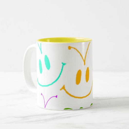 Love bug tweekleurige koffiemok (Voorkant links)