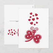 Love Bug Valentijn Briefkaart © 2012 M. Martz (Voorkant / Achterkant)