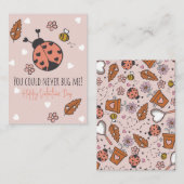 Love Bug Valentijnsdag Notitiekaartje (Voorkant / Achterkant)