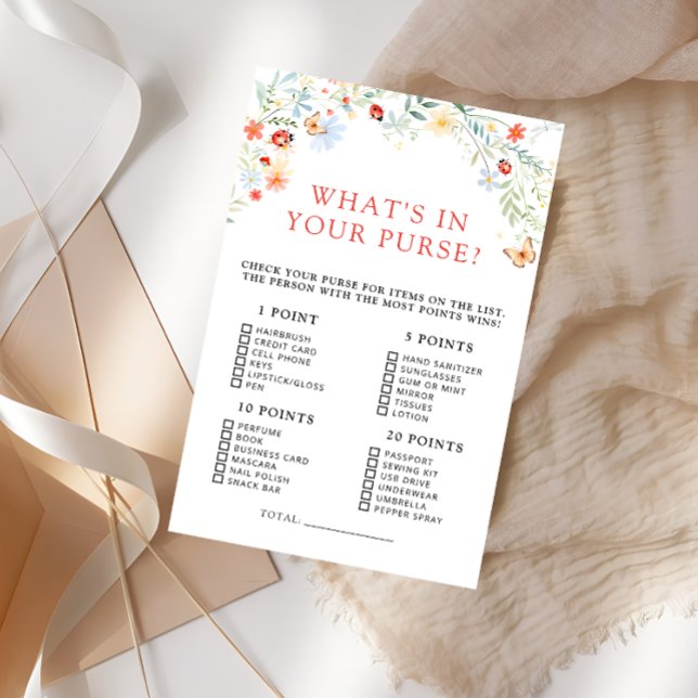 Love Bug Whats in uw portemonnee Baby shower spel (Creator heeft geüpload)